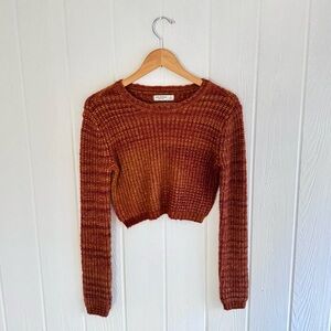 Burnt Orange Cropped Sweater